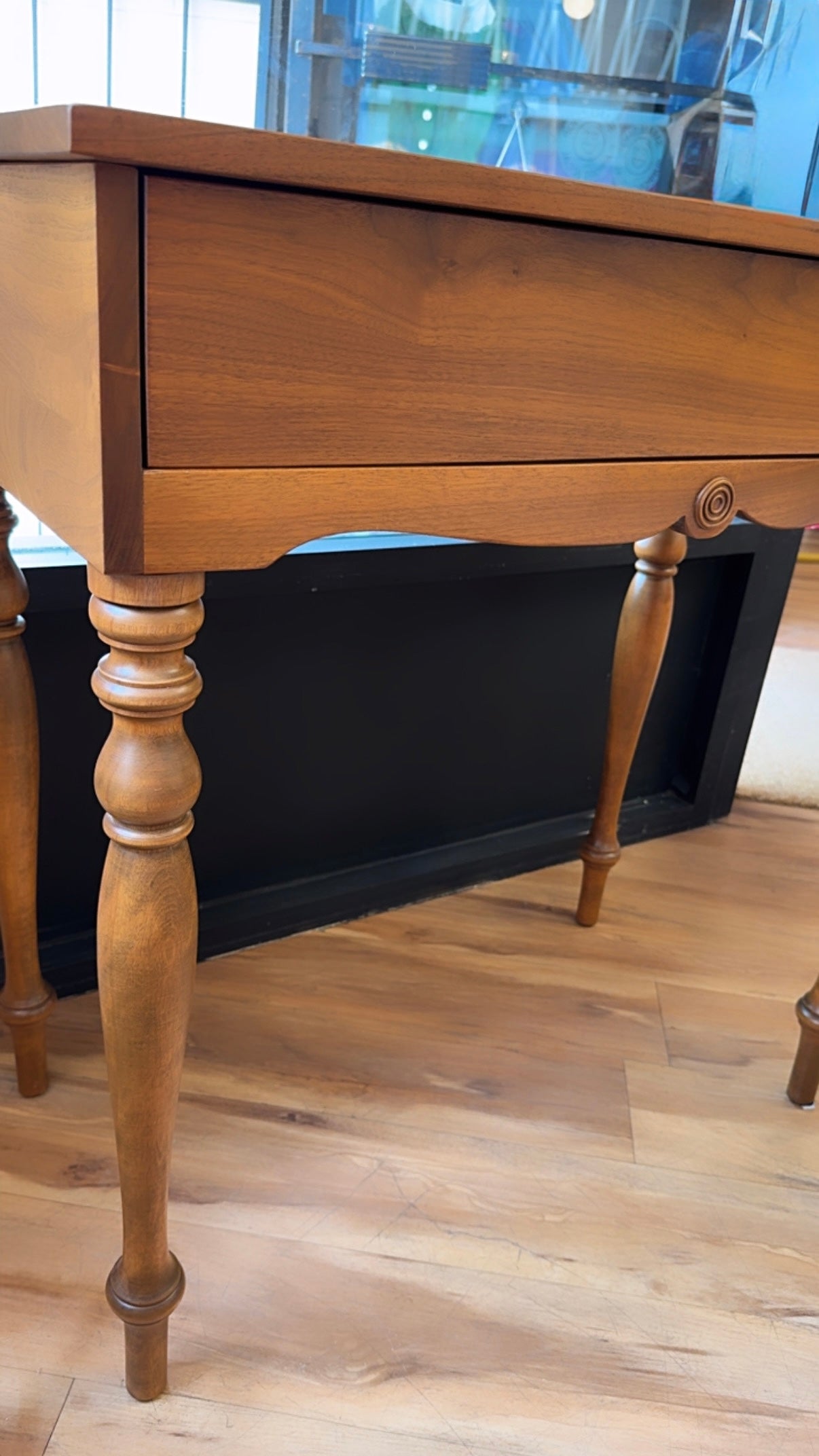 Restored Antique Walnut Flip-Top Spinet Desk