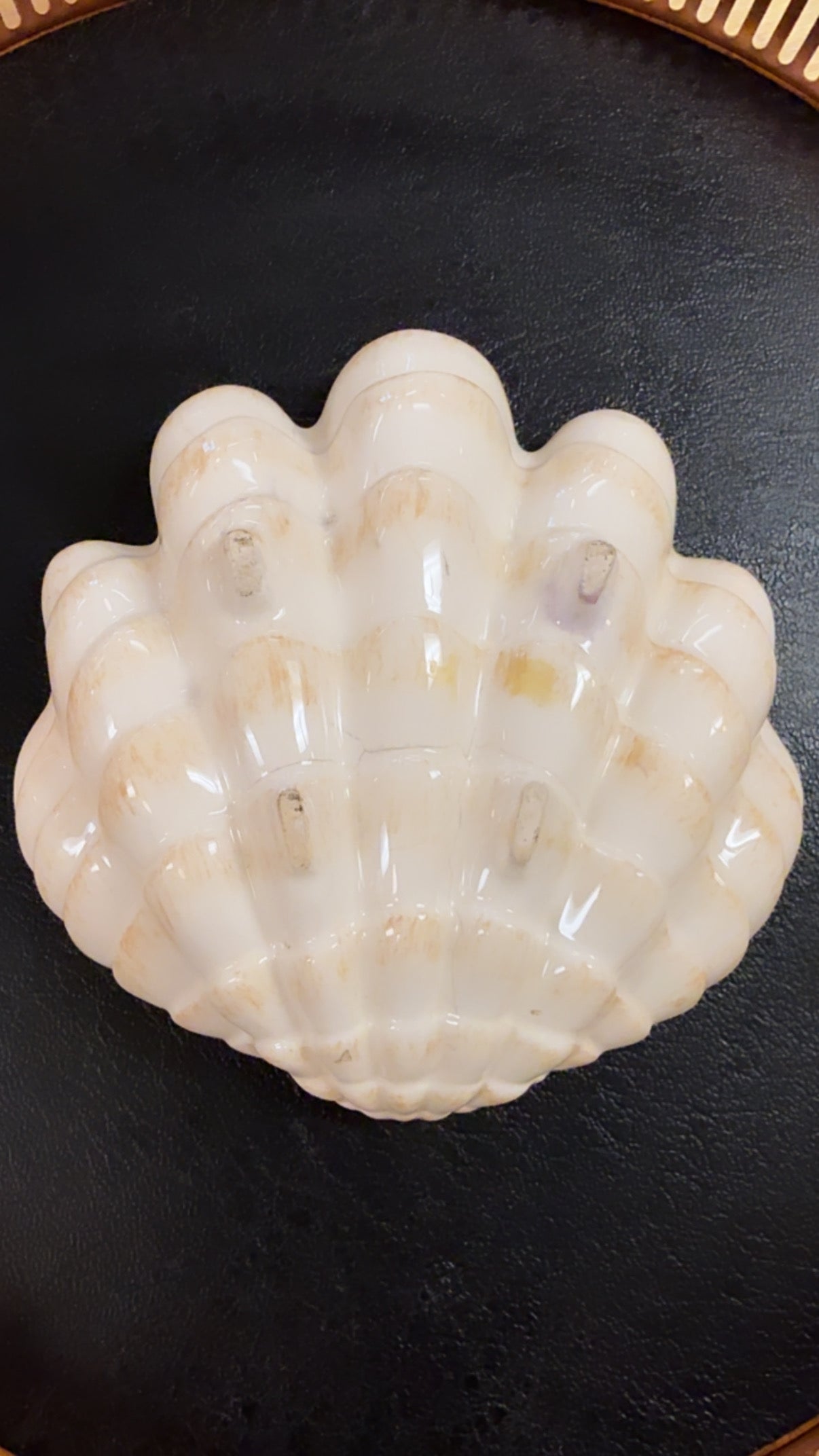 Vintage Ceramic Shell Trinket Dish