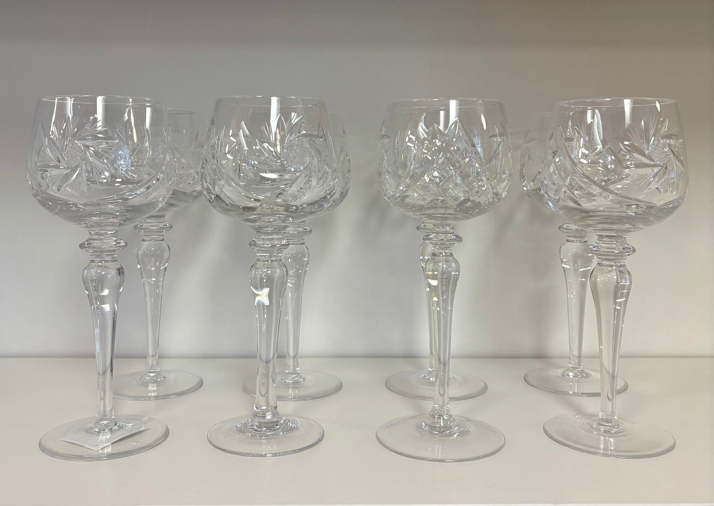 Vintage Pinwheel Wine Glasses