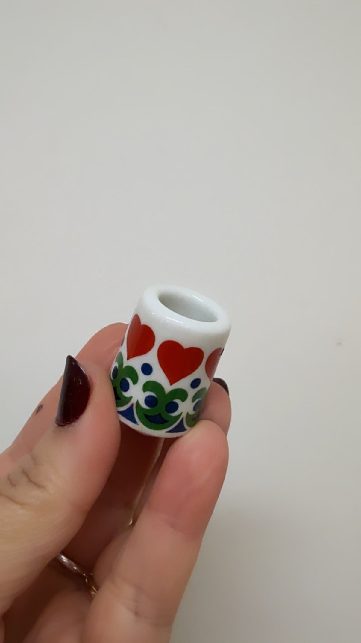 Vintage West German Ceramic Christmas Candle Holders