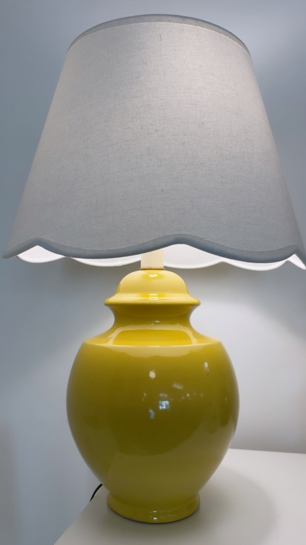 60s Ceramic Yellow Table Lamp