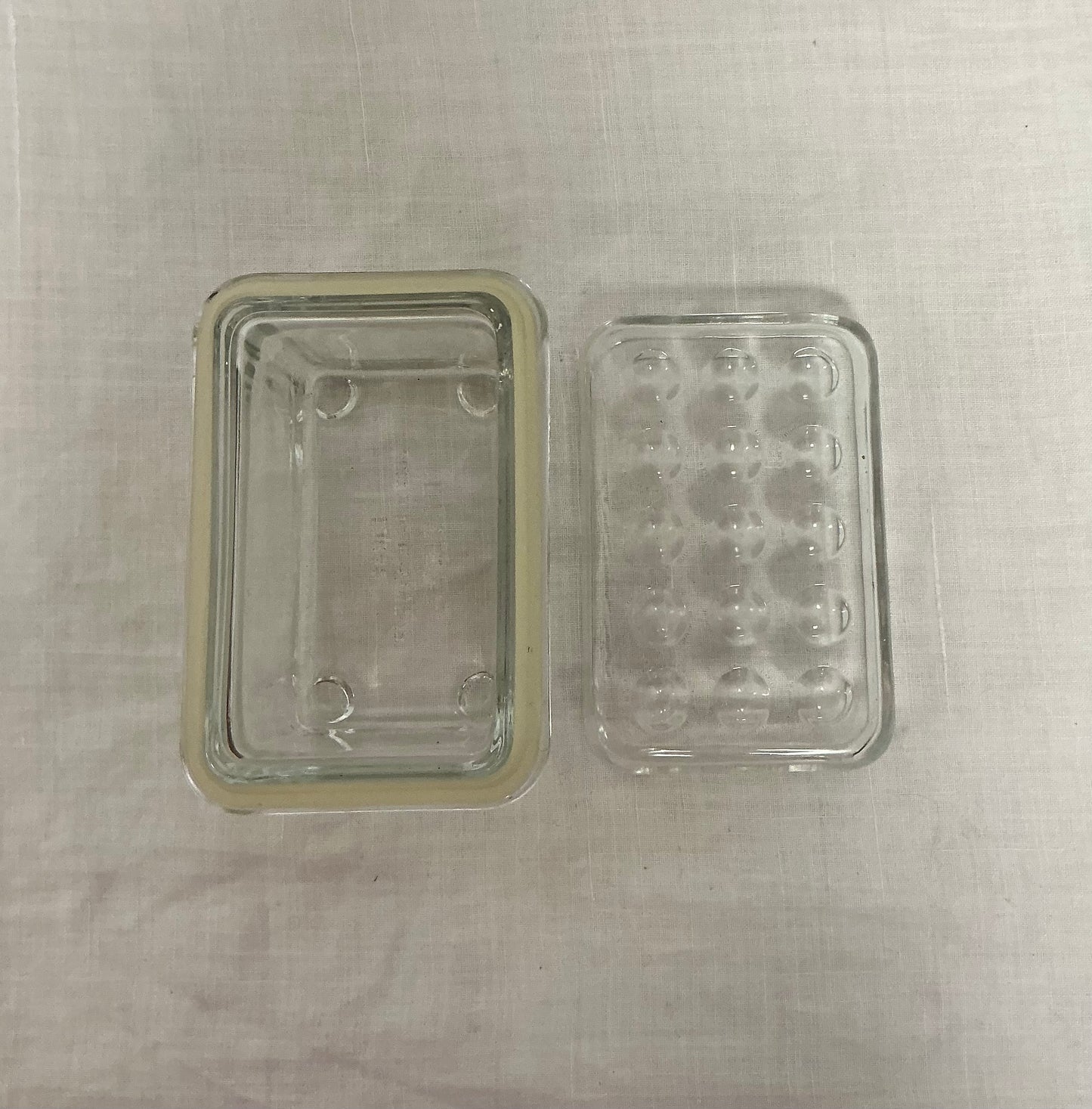 IKEA KOLONI 4” SQUARE GLASS CONTAINER