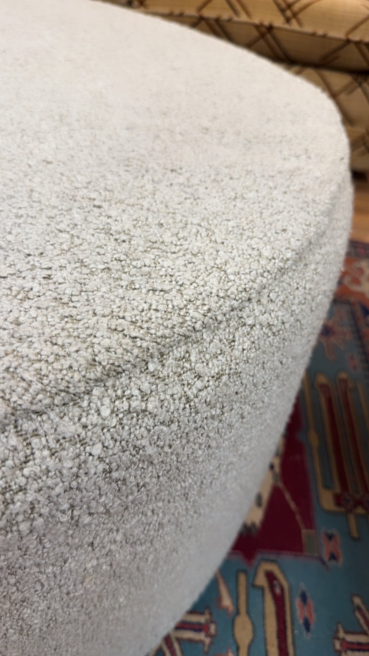 Large Leather Ottoman