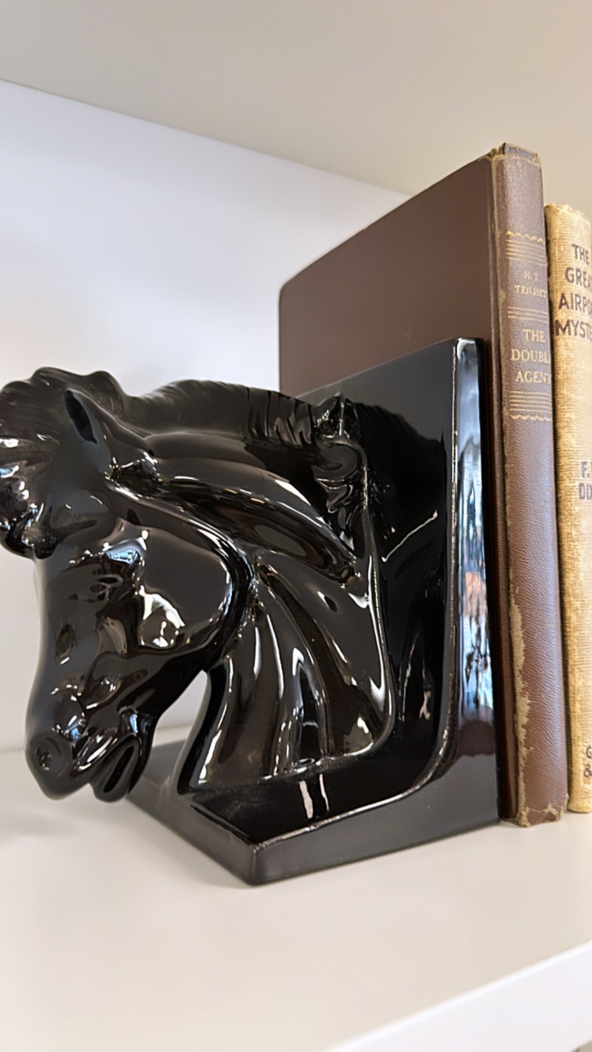 Ceramic Horse Head Bookends