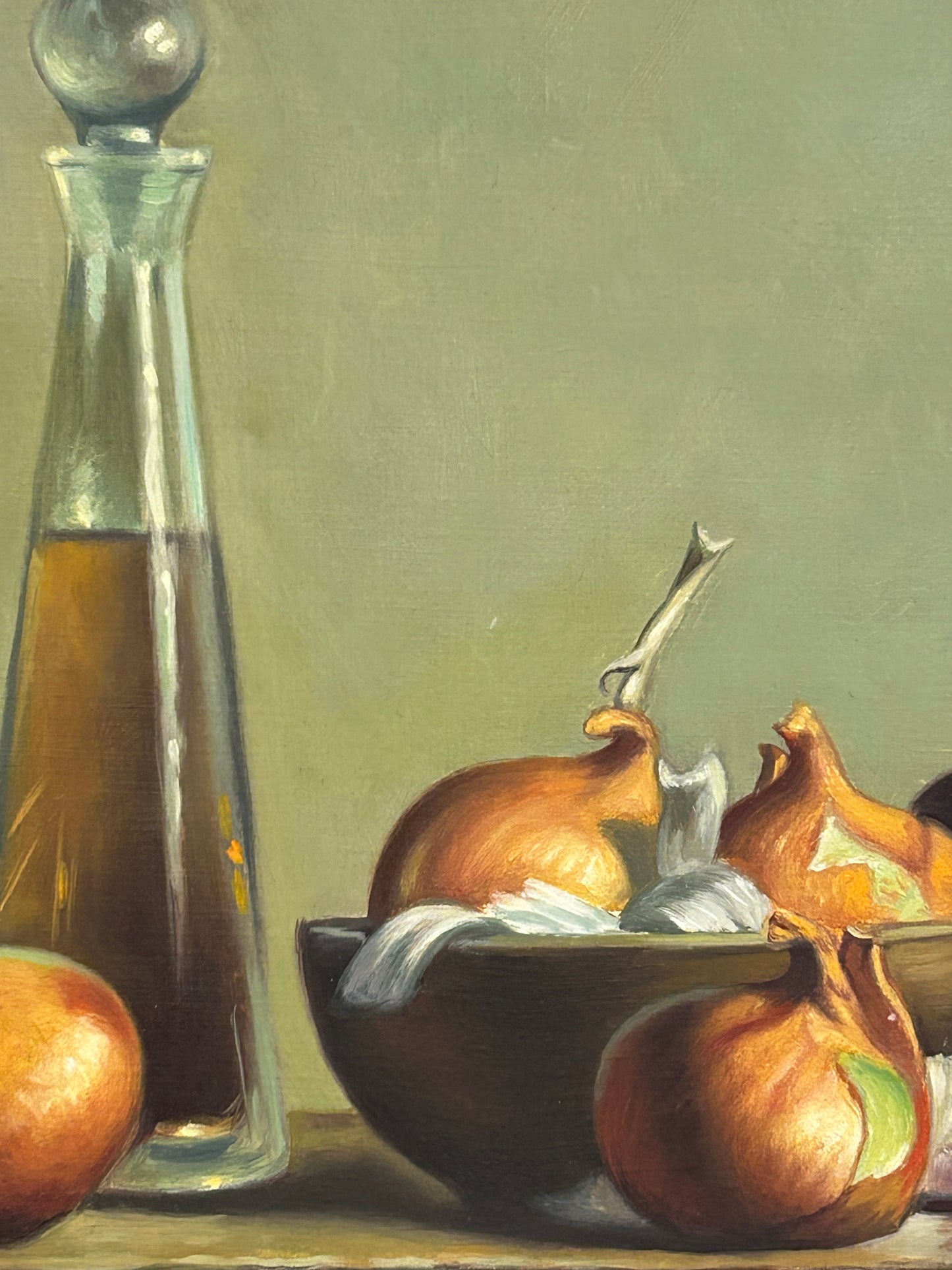 Original Onion Oil Painting on Canvas