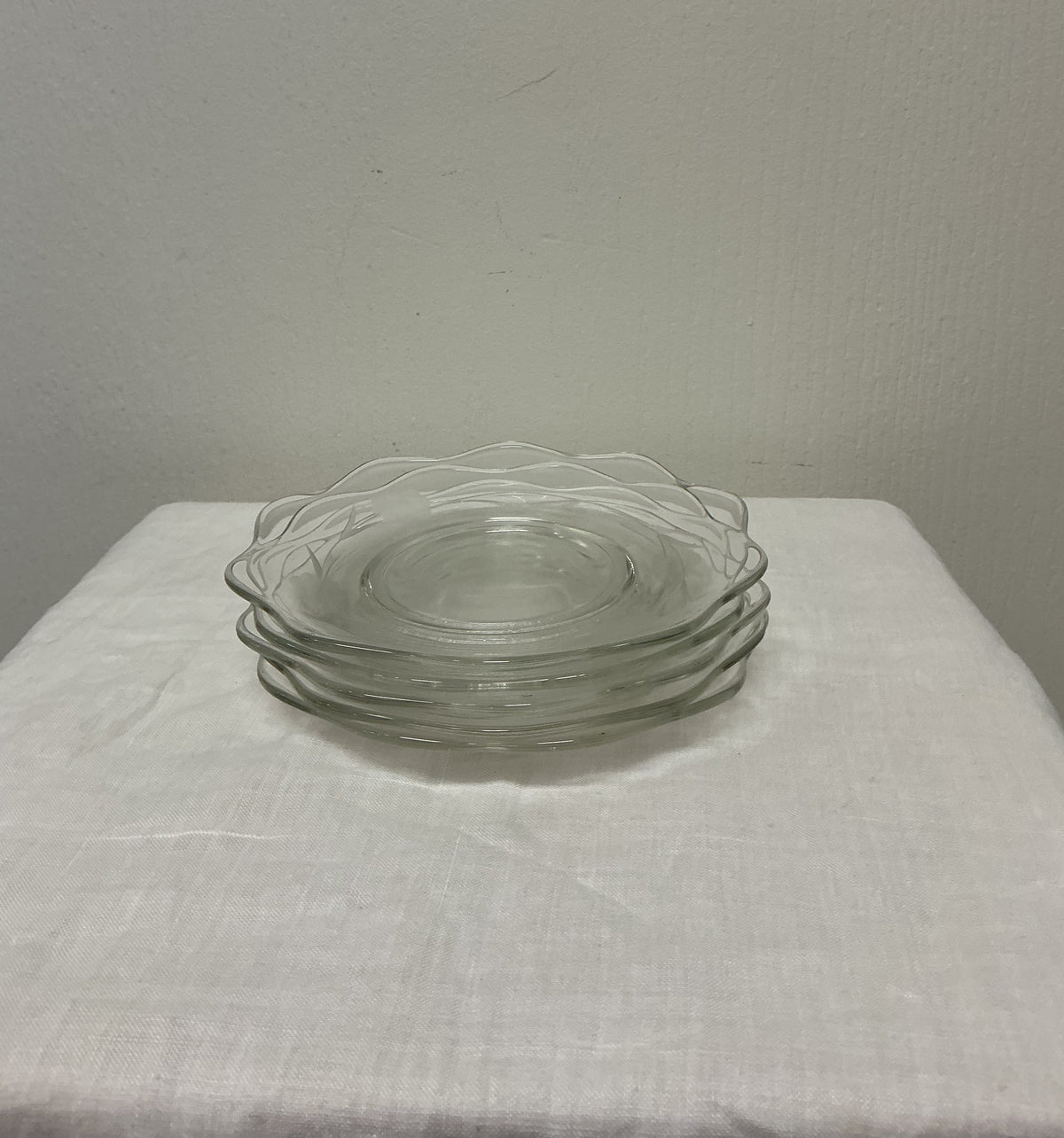 Vintage Clear Plates Set
