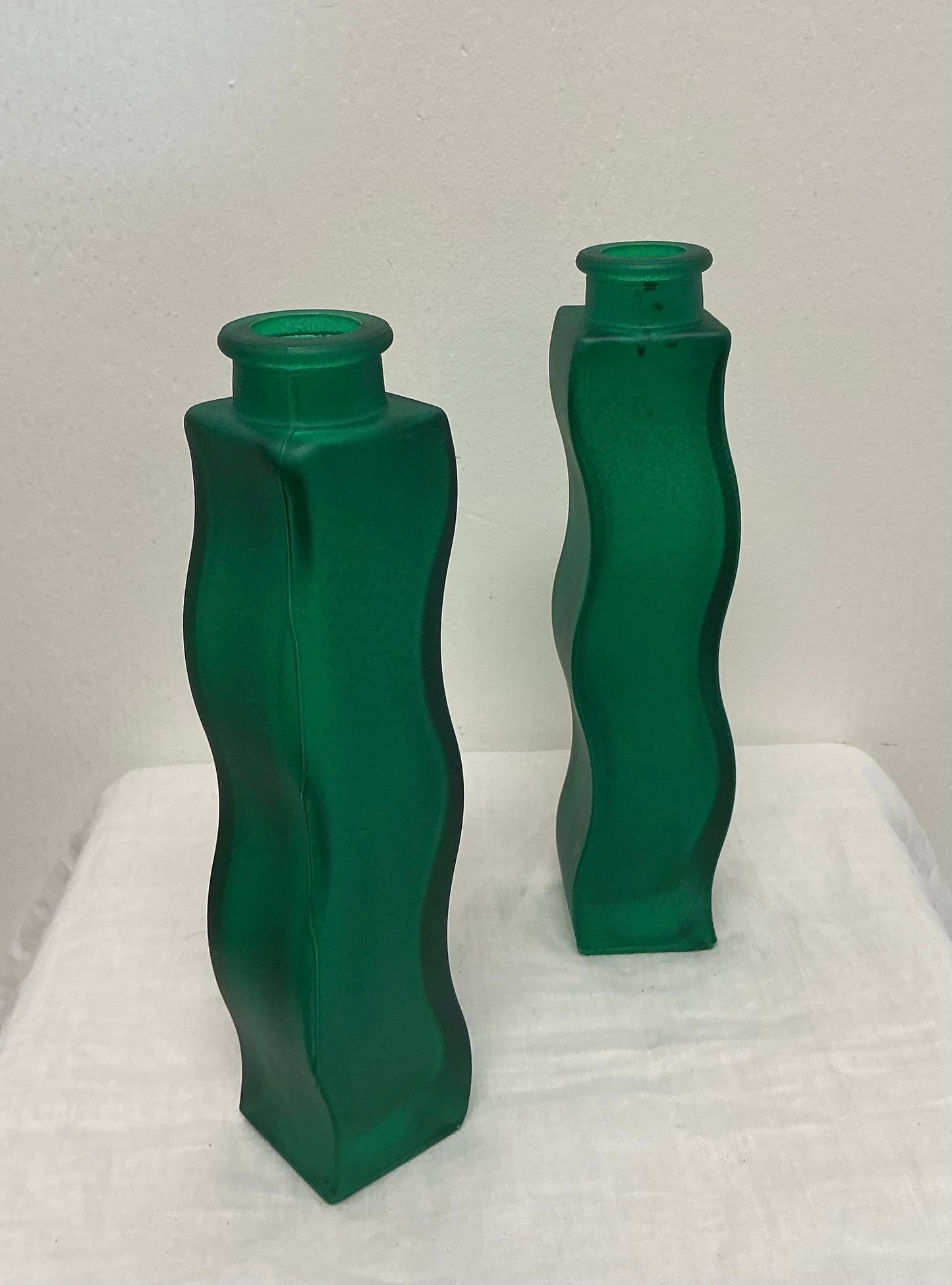 Wavy Green Vases