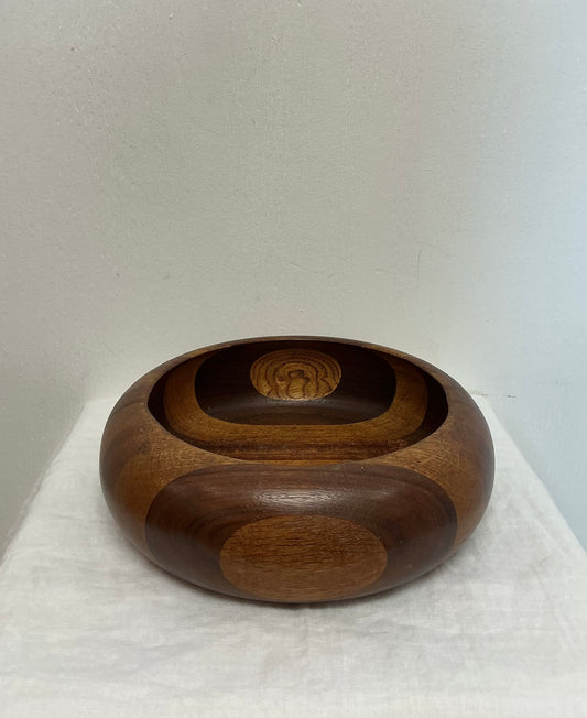 Handcrafted Teak Inlay Bowl