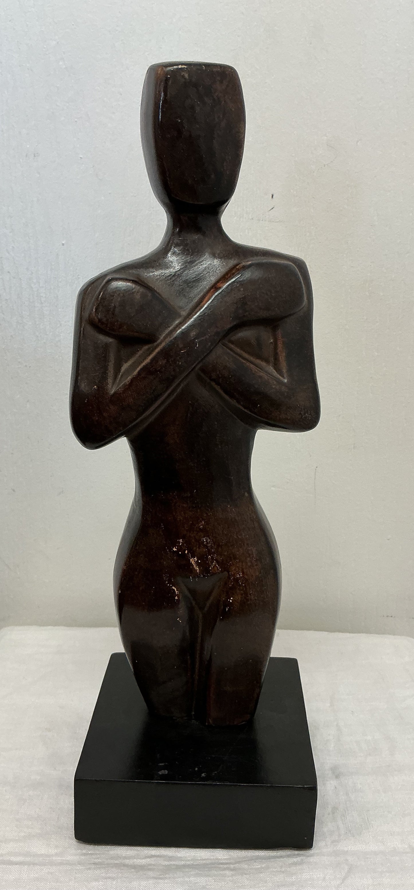 Vintage Ceramic Crossed Arm Statue