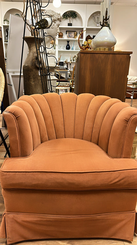 Scalloped Barrel Back Armchair