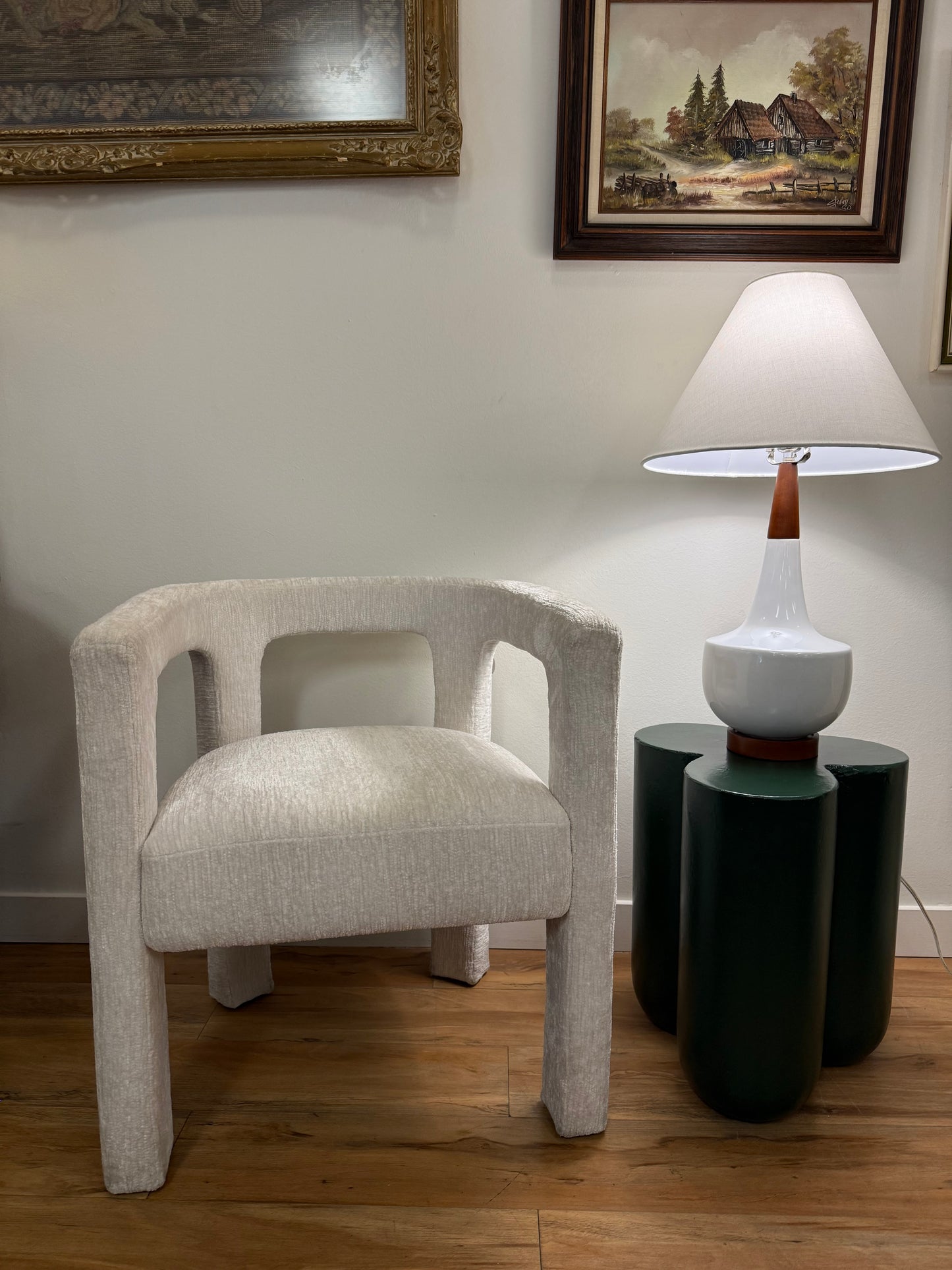 Organic Treble Leaf Concrete Side Table