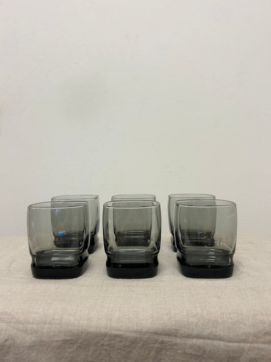 Vintage Libby Smoke Glass Tumblers