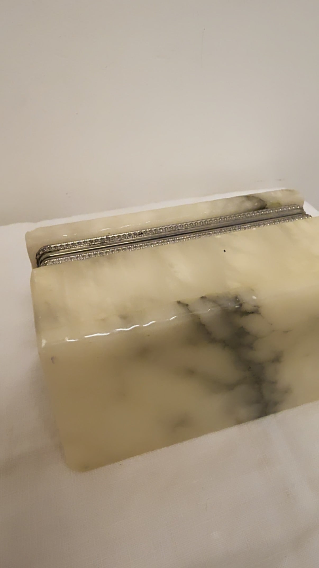 Italian Alabaster Marble Trinket Box