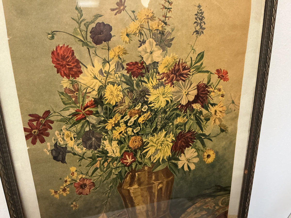 Vintage Floral Framed Art