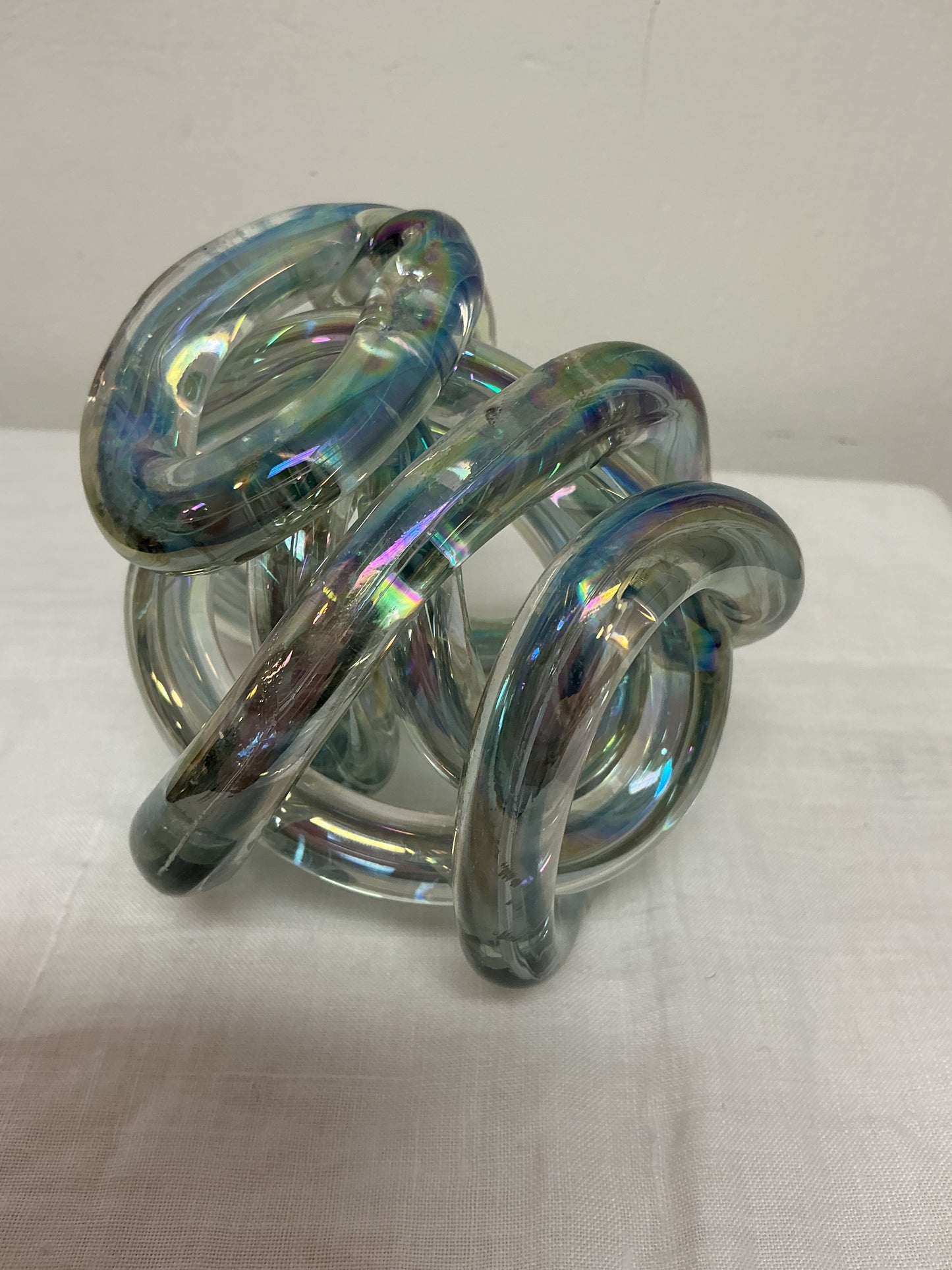Murano Glass Iridescent Rope Knot