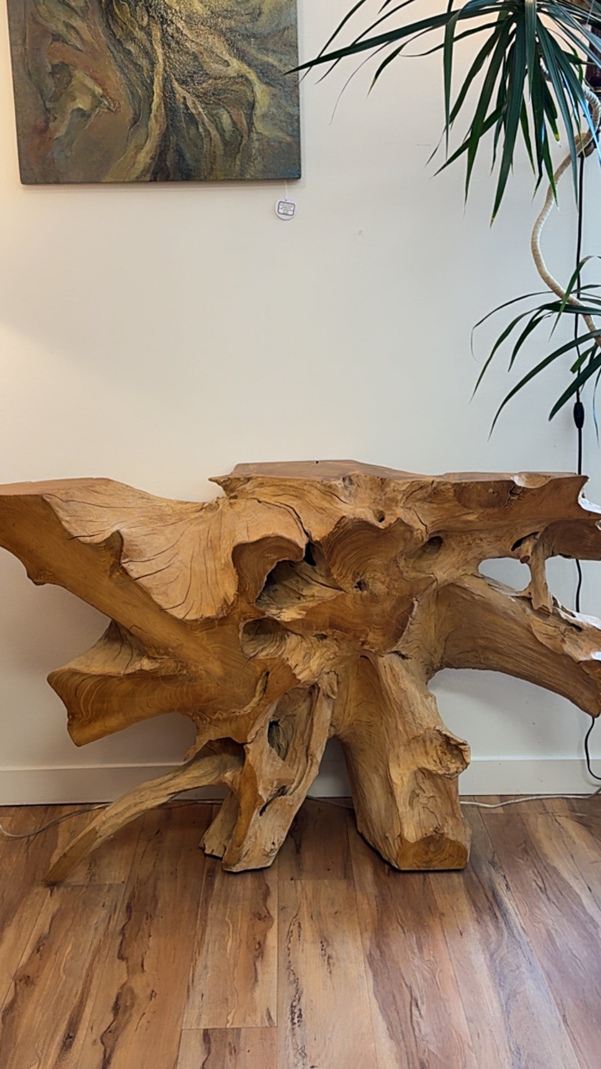 INDONESIAN ROOT WOOD CONSOLE TABLE