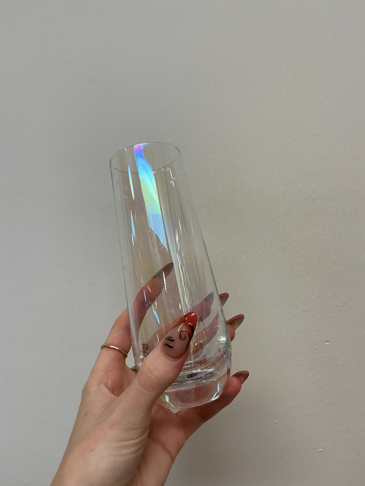 Vintage Iridescent Champagne Flutes