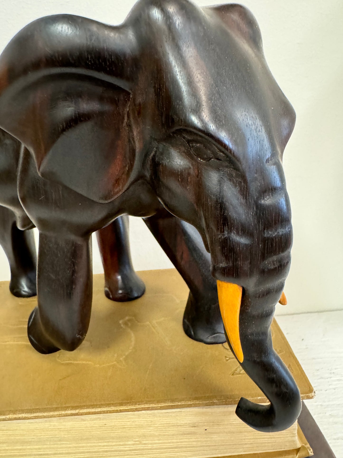 Wood Elephant Sculpture