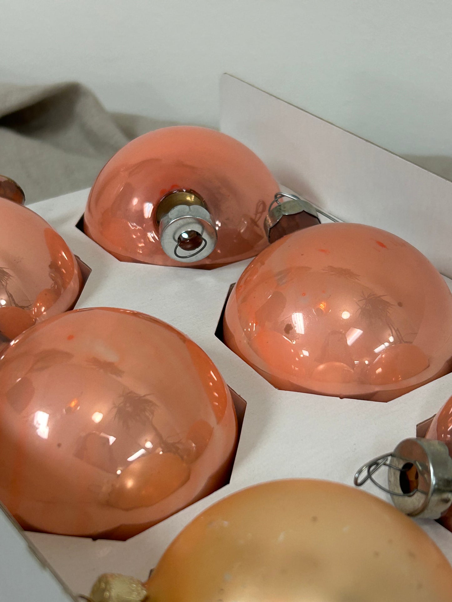 Vintage Pink Glass Ornaments