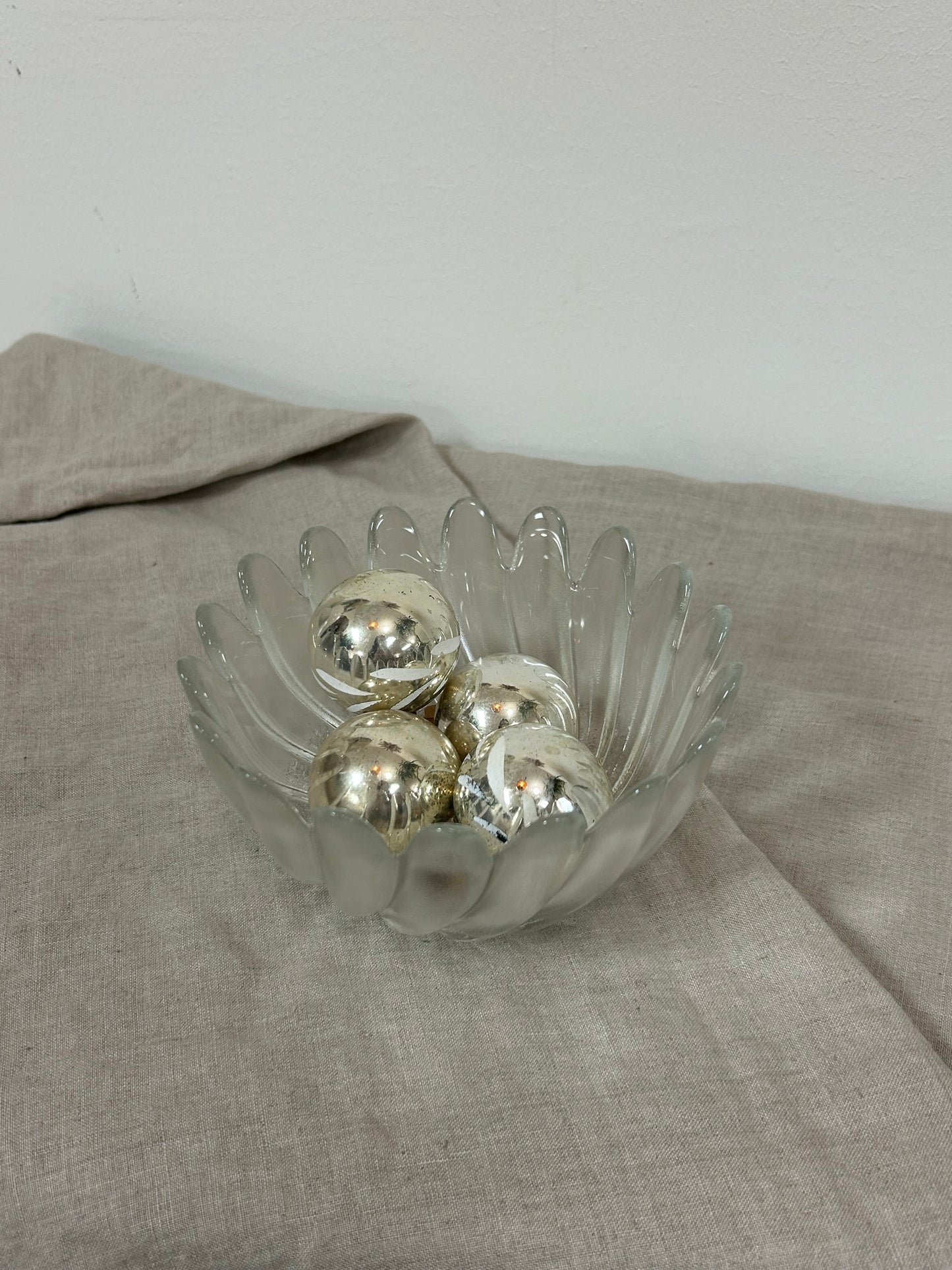 Small Silver Glass Vintage Ornaments