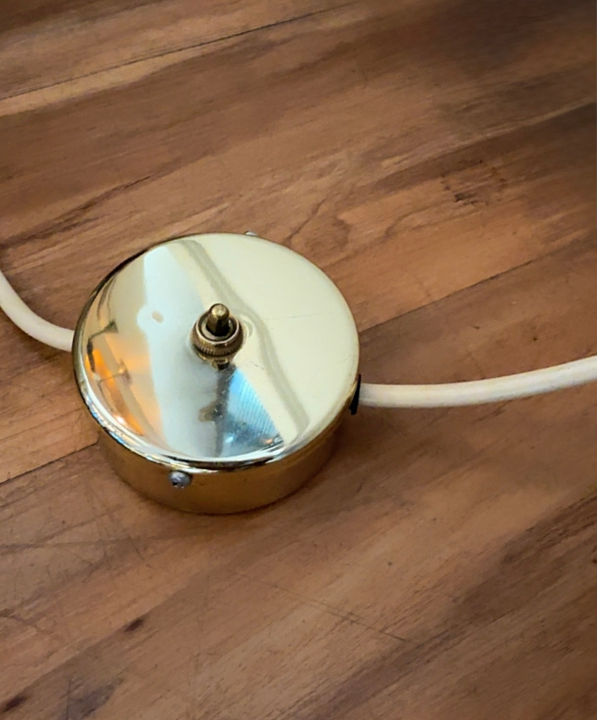 Rare 1970s Space Age Arc Floor Lamp with Rotating Black & White Dome Shade