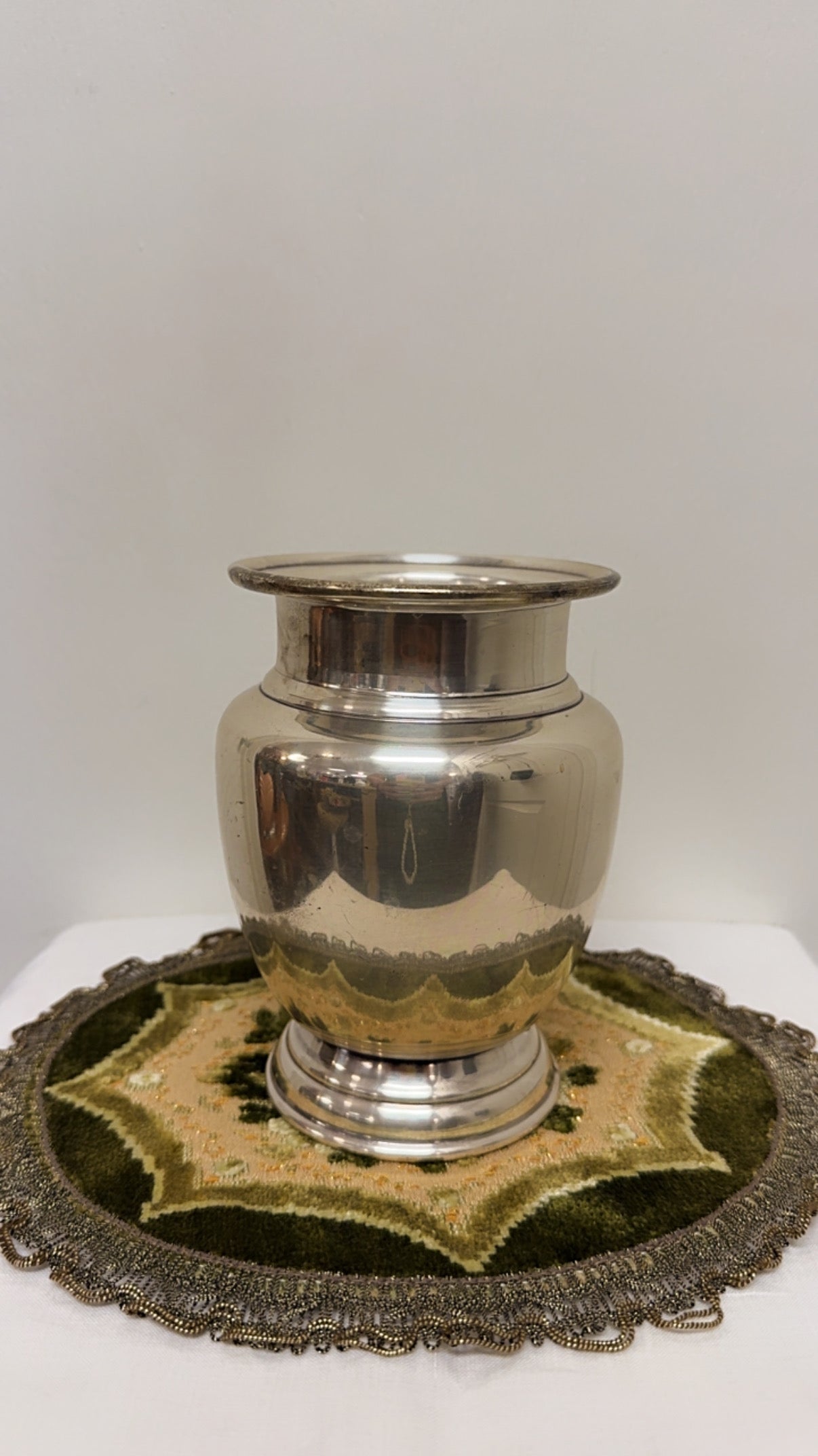 Restoration Hardware Silver Classical Urn Vase