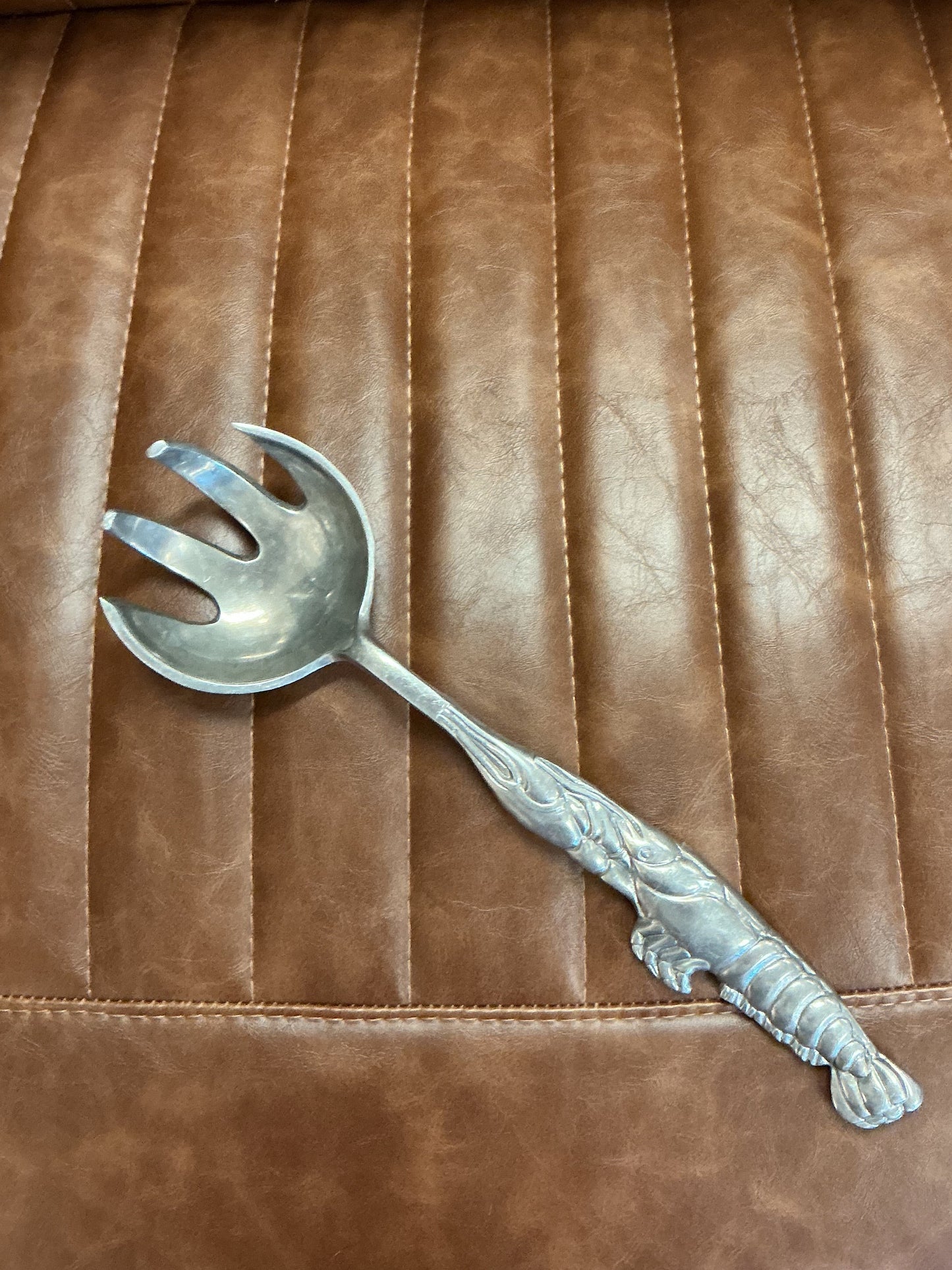 Pewter Salad Servers with Lobster Handles