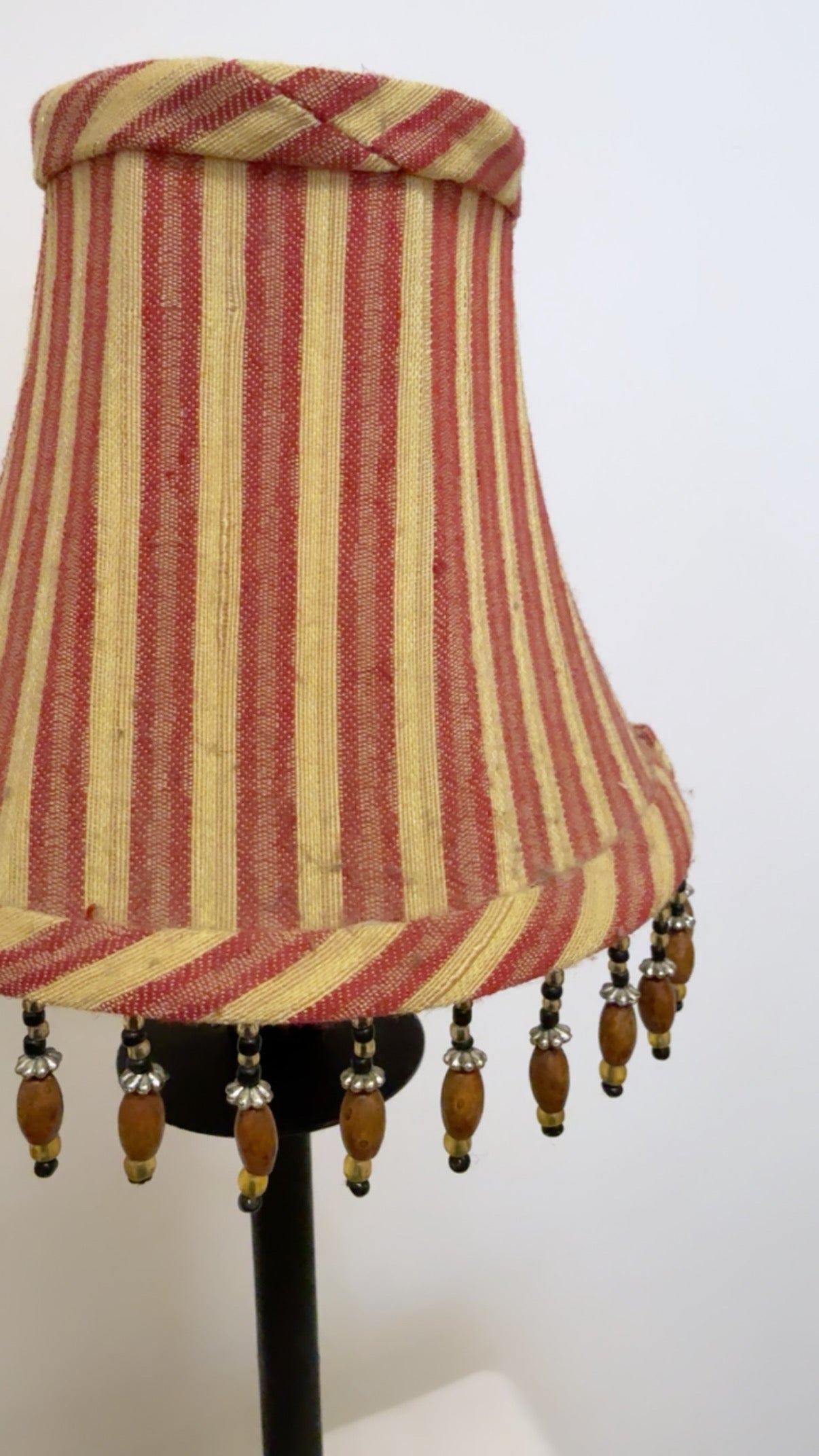 Vintage Table Lamp with Beaded Fringe Shade