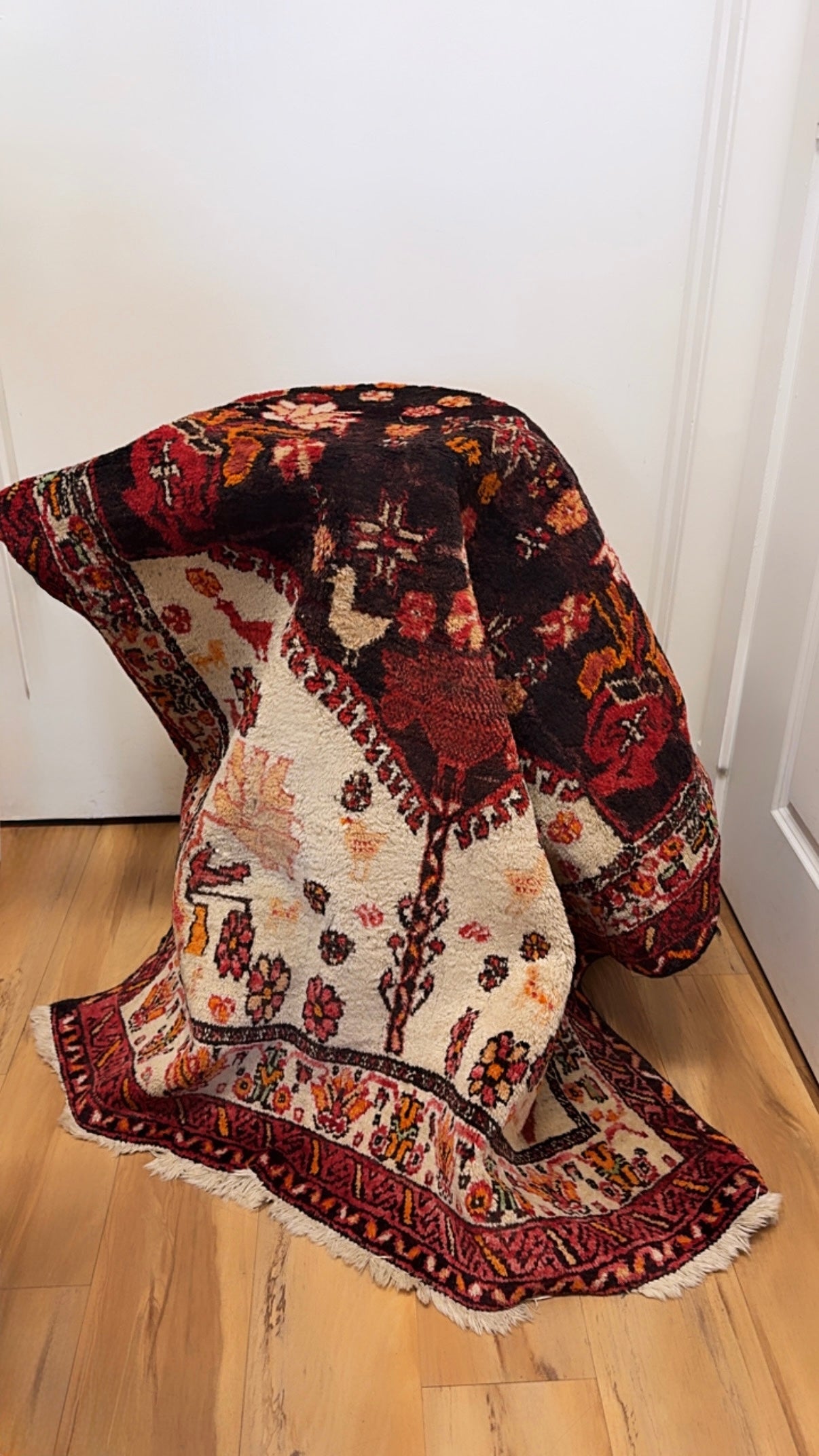 Vintage Hand-Knotted Wool Rug