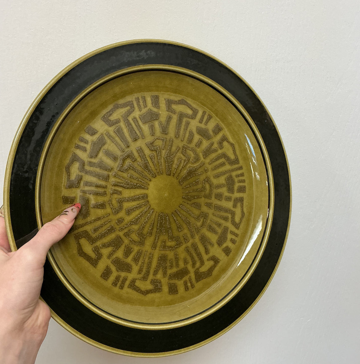 Vintage Stoneware Dinner Plate