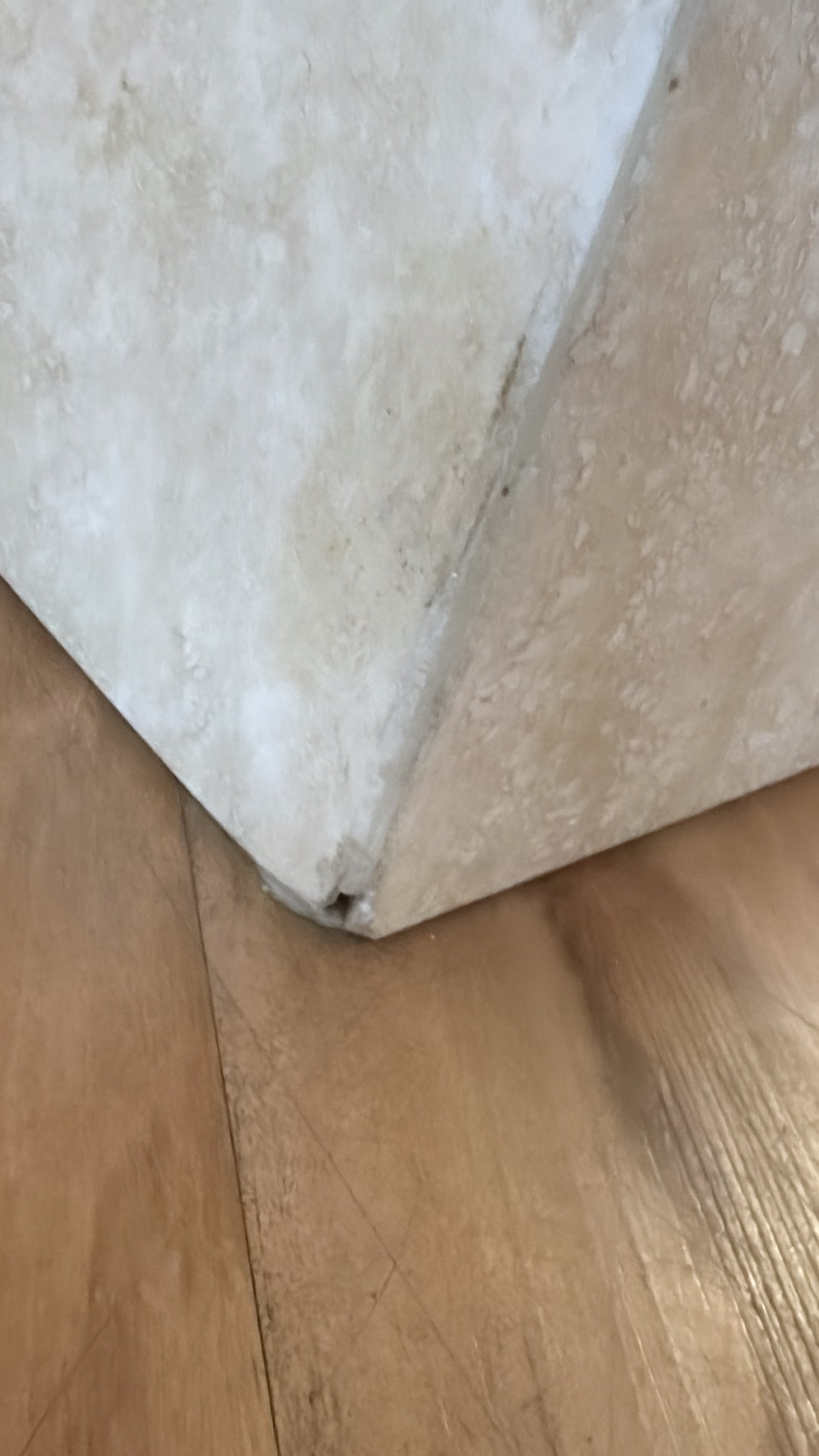 Vintage Italian Travertine Square Coffee Table / Side Table
