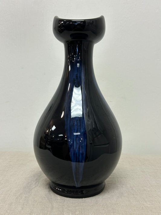 Vintage Huronia Blue Pottery Vase