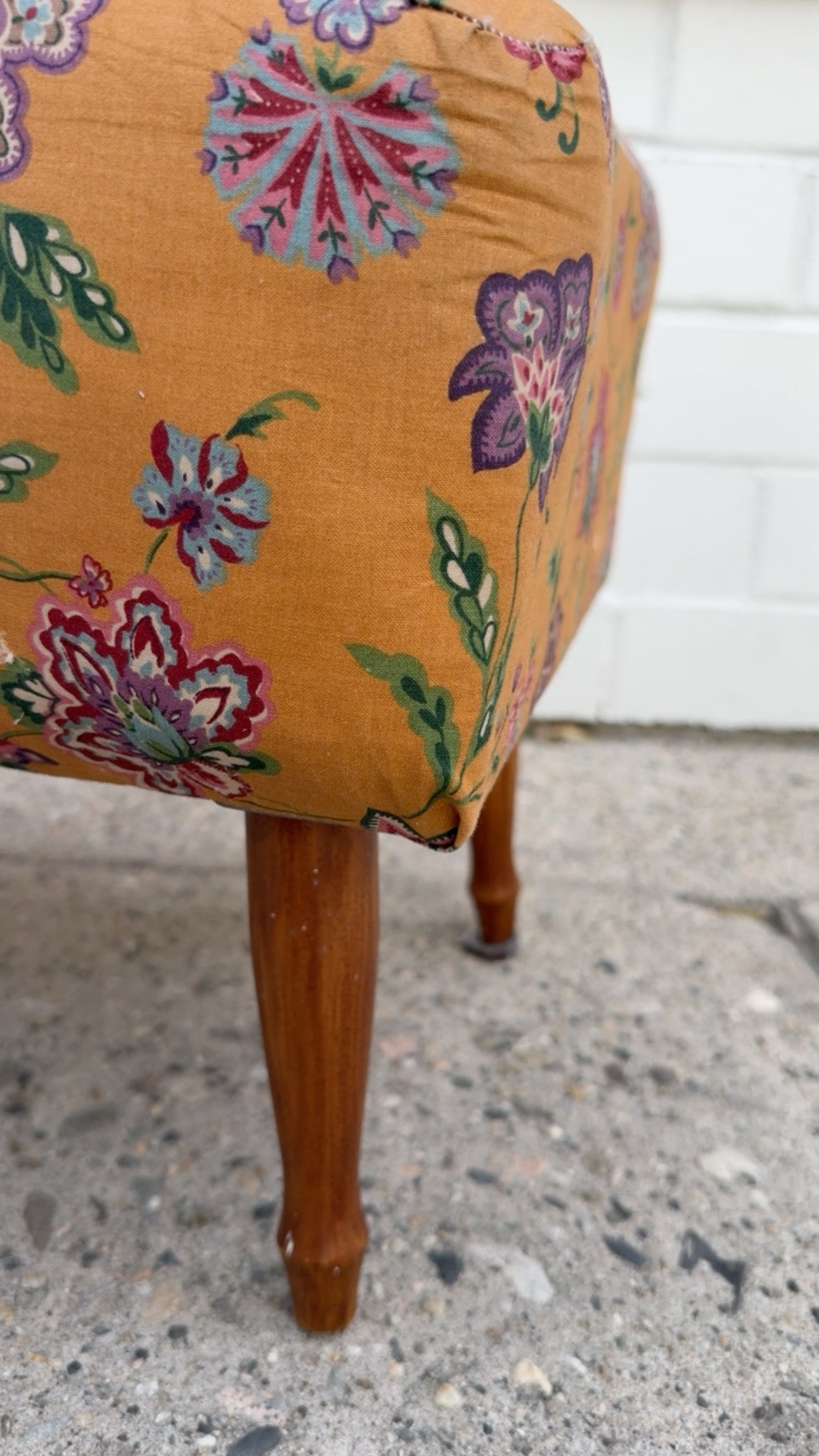 Vintage Upholstered Footstool