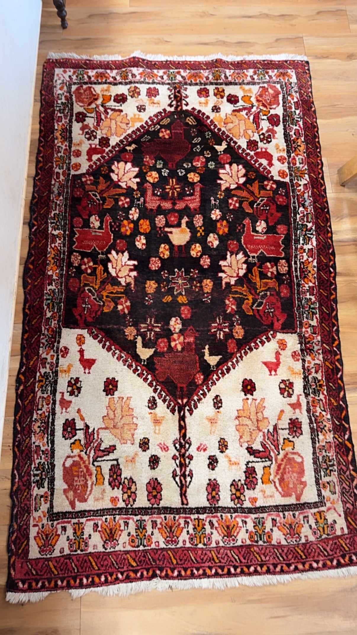 Vintage Hand-Knotted Wool Rug