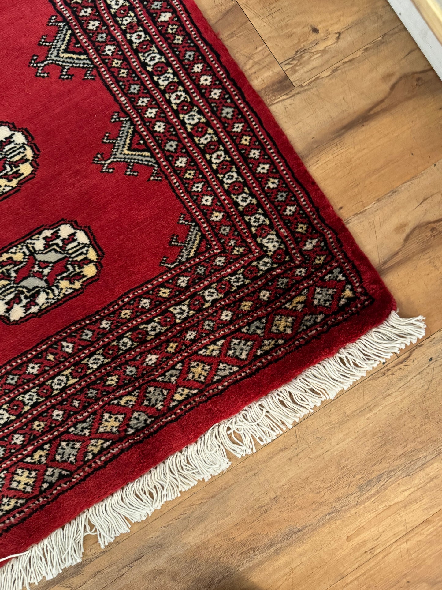 Hand Knotted Red Tribal & Geometric Wool Oriental Rug