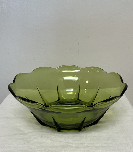 Avocado Green Glass Bowl