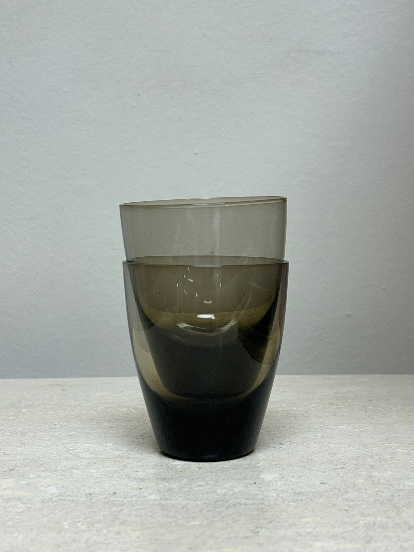 Smoke Grey Low Ball Glasses