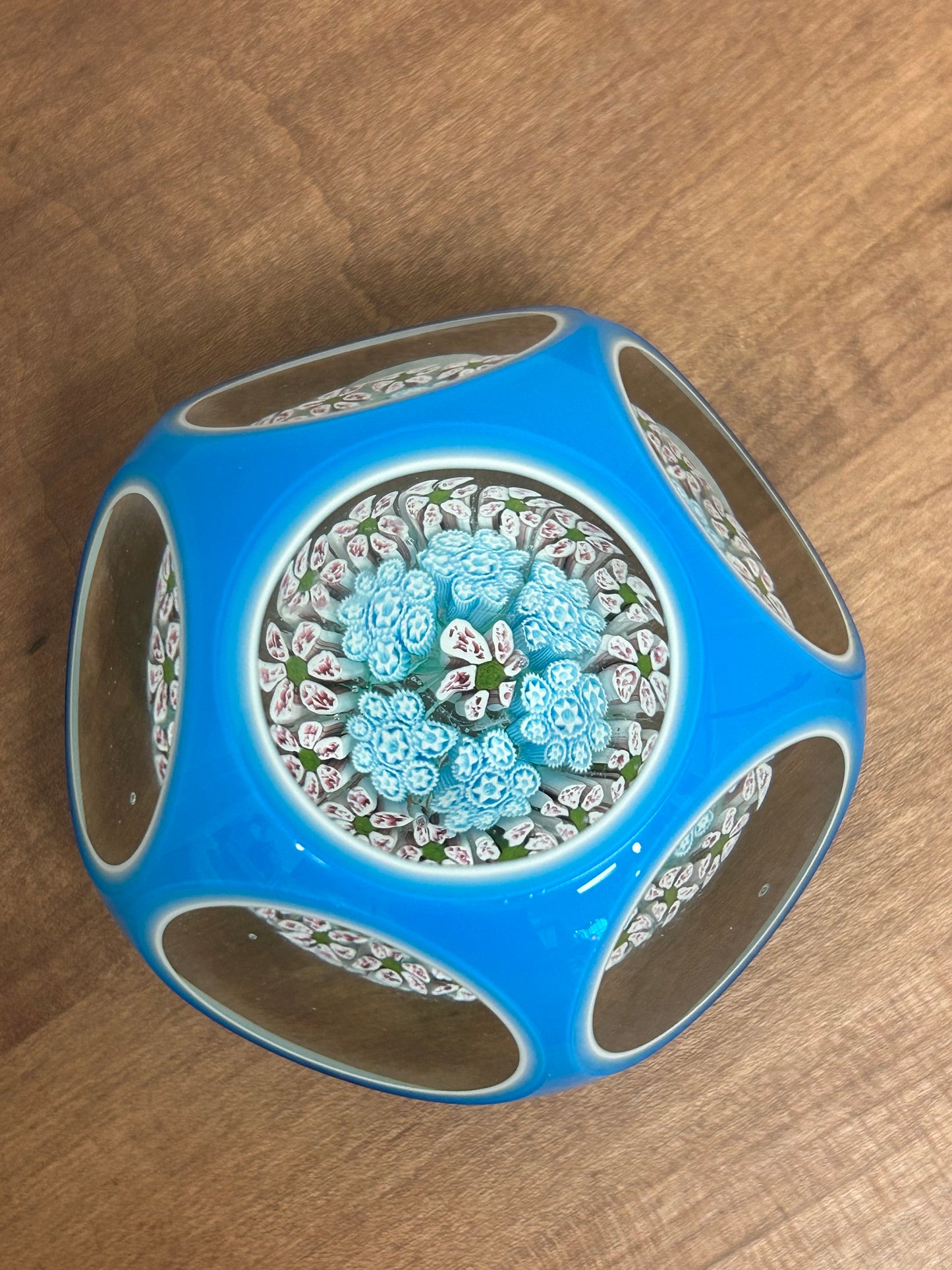 Millefiori 5 Sided Paper Weight