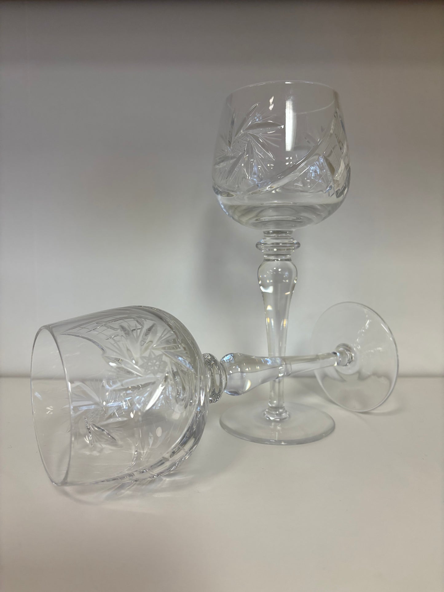 Vintage Pinwheel Wine Glasses