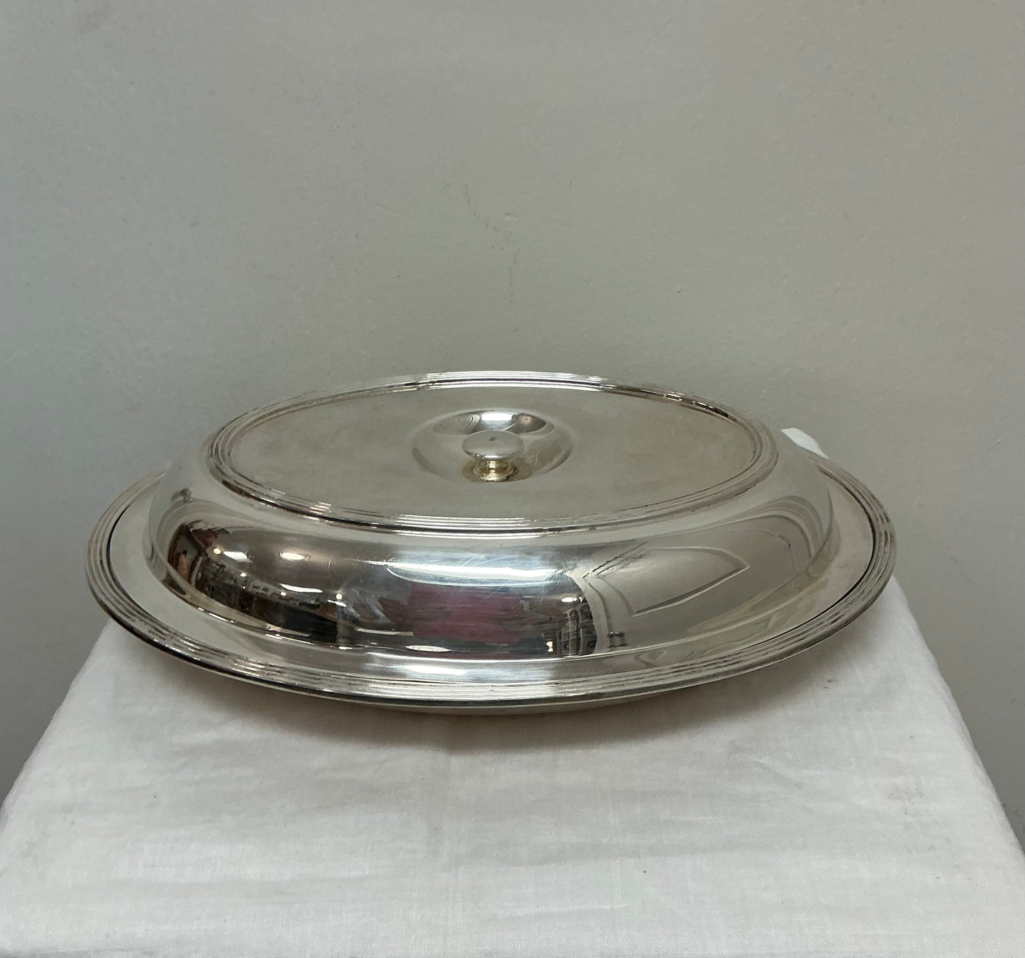 Victorian Era Walker & Hall Silver-Plated Oval Serving Dish with Lid