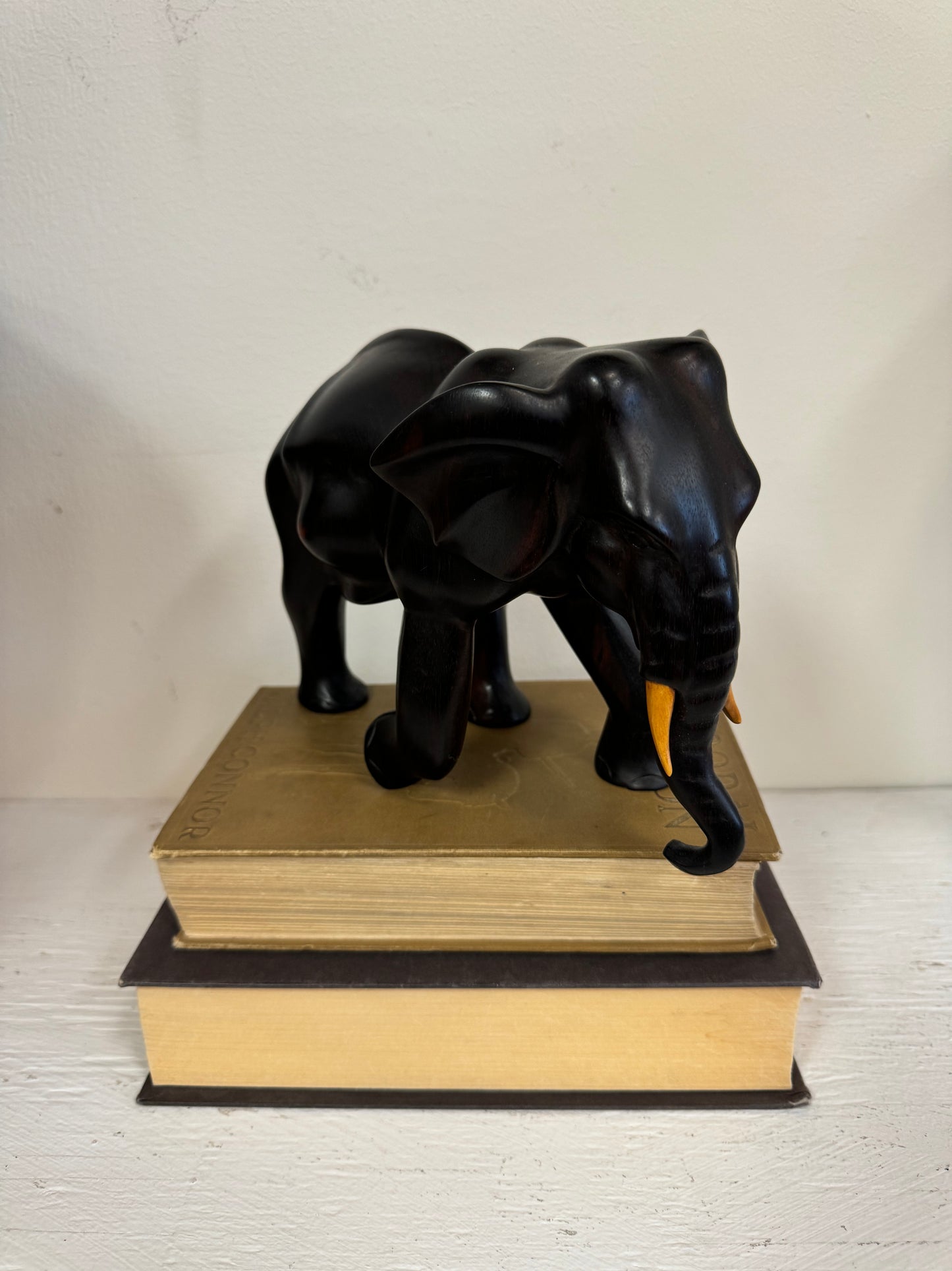 Wood Elephant Sculpture