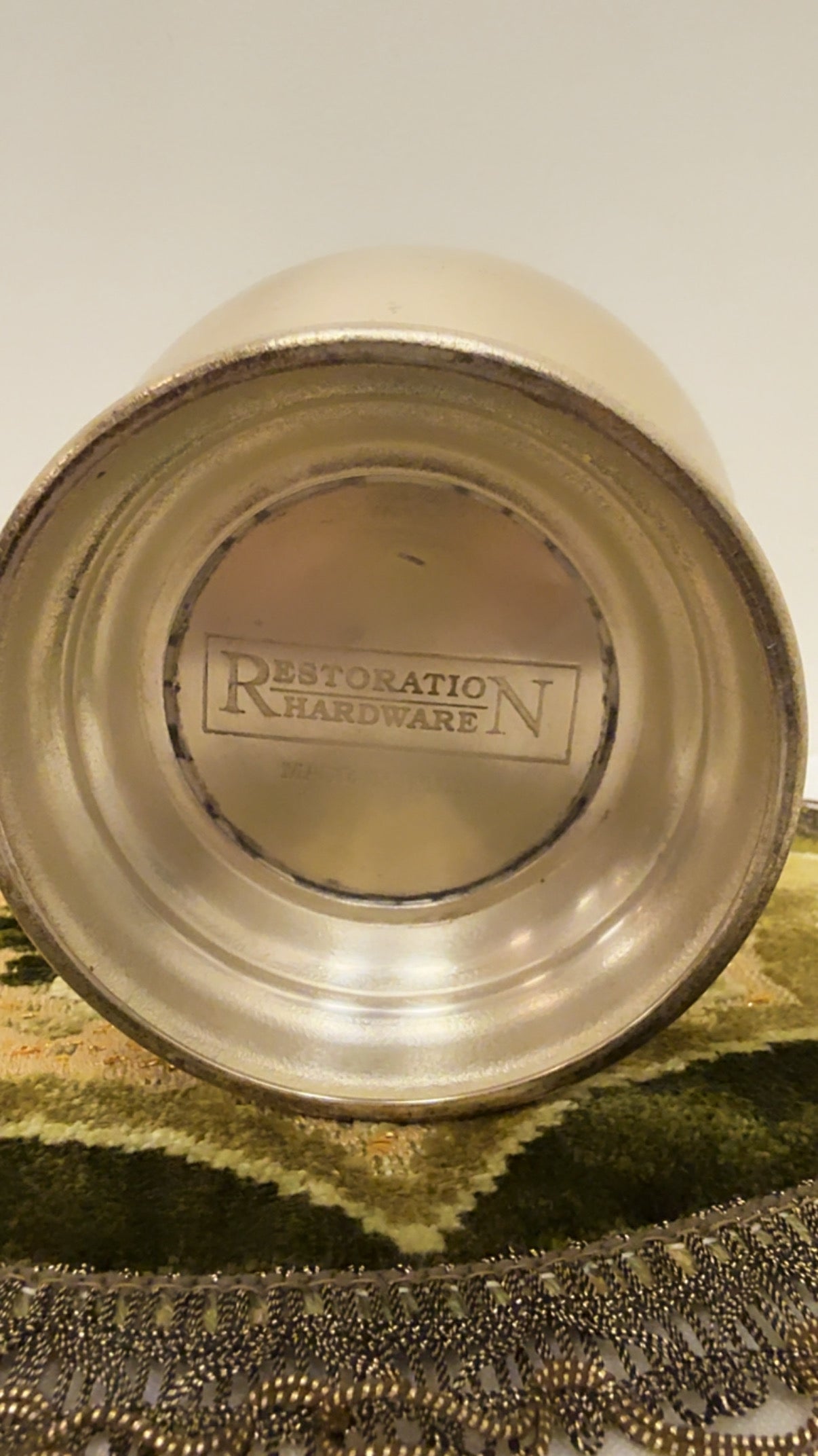 Restoration Hardware Silver Classical Urn Vase