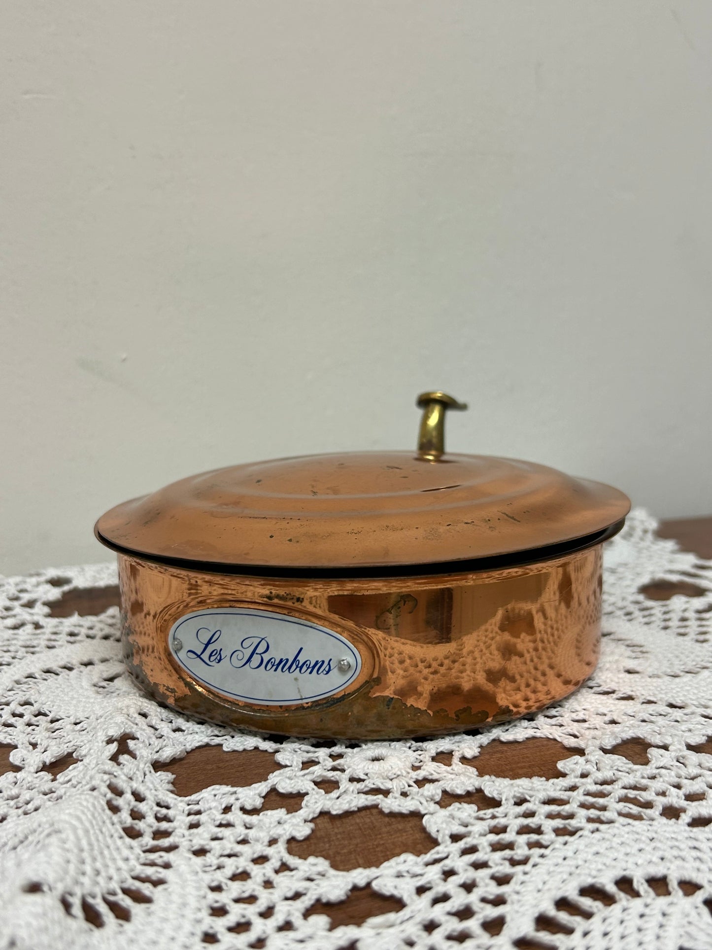 Vintage Copper Les Bonbons Silent Butler