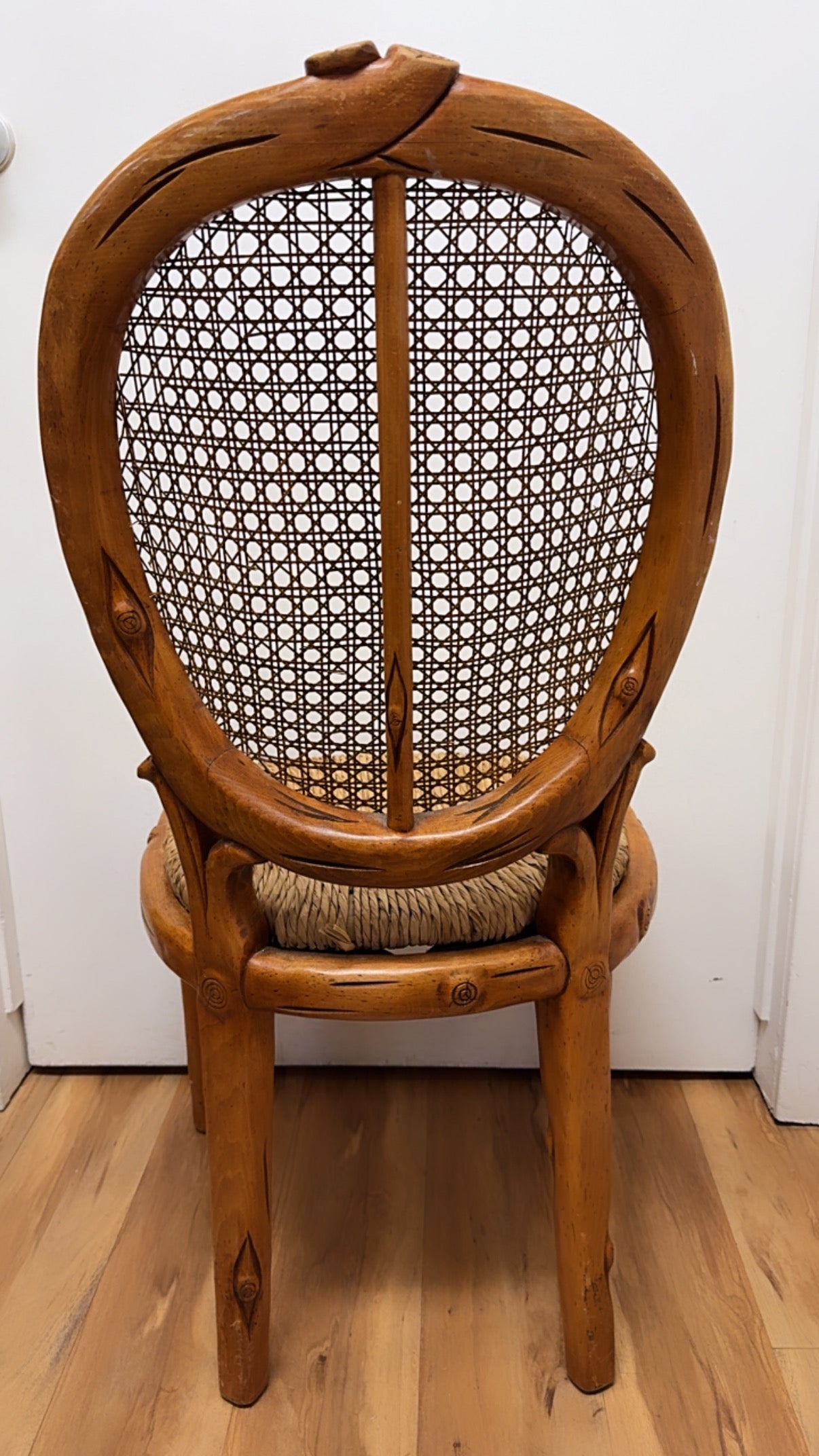 Rounded Hand Carved Chair