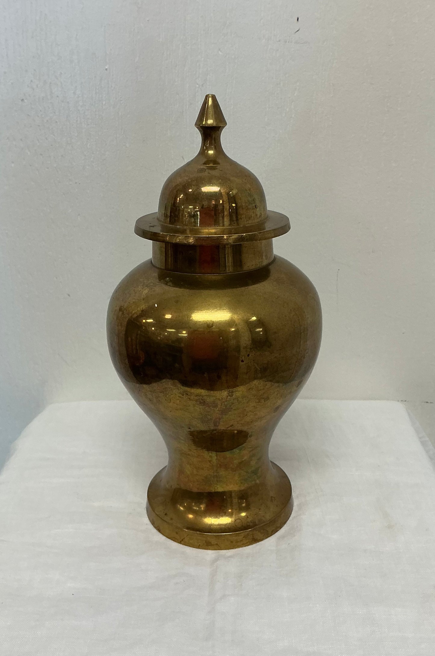 Vintage Brass Lidded Urn