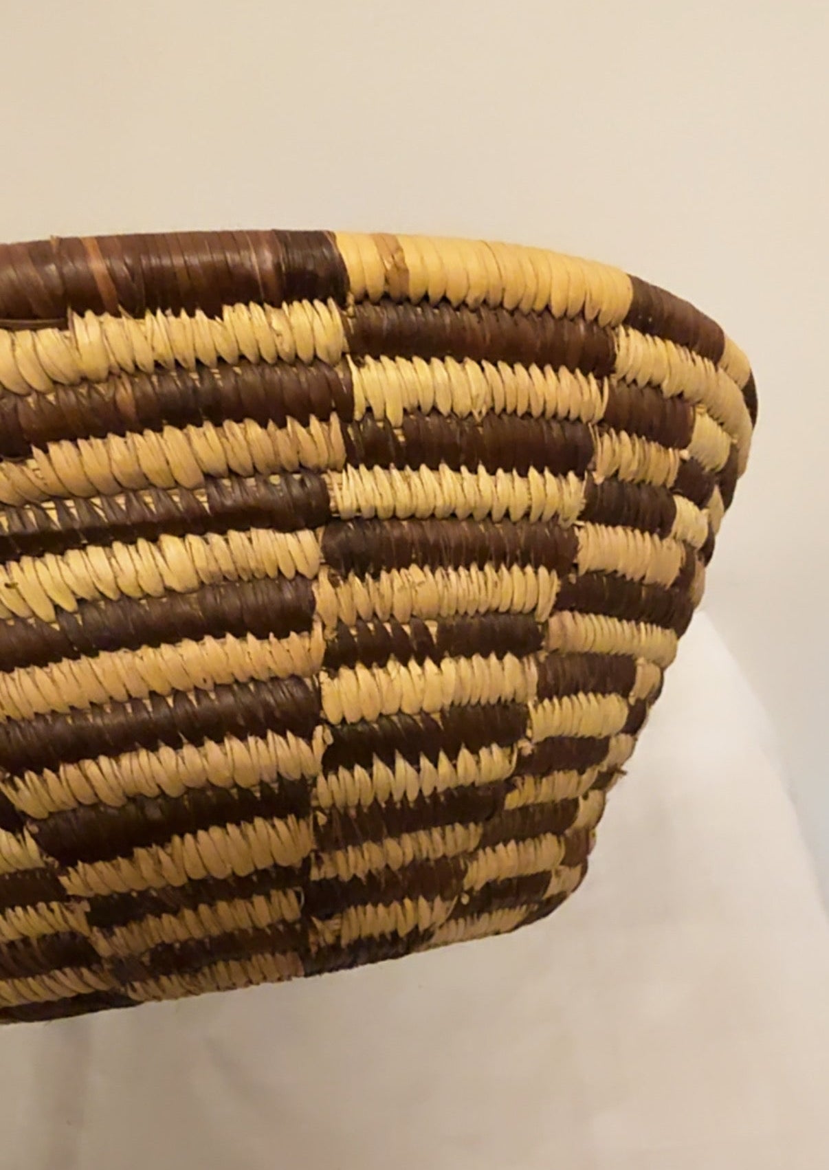 Native American Handwoven Coil Basket