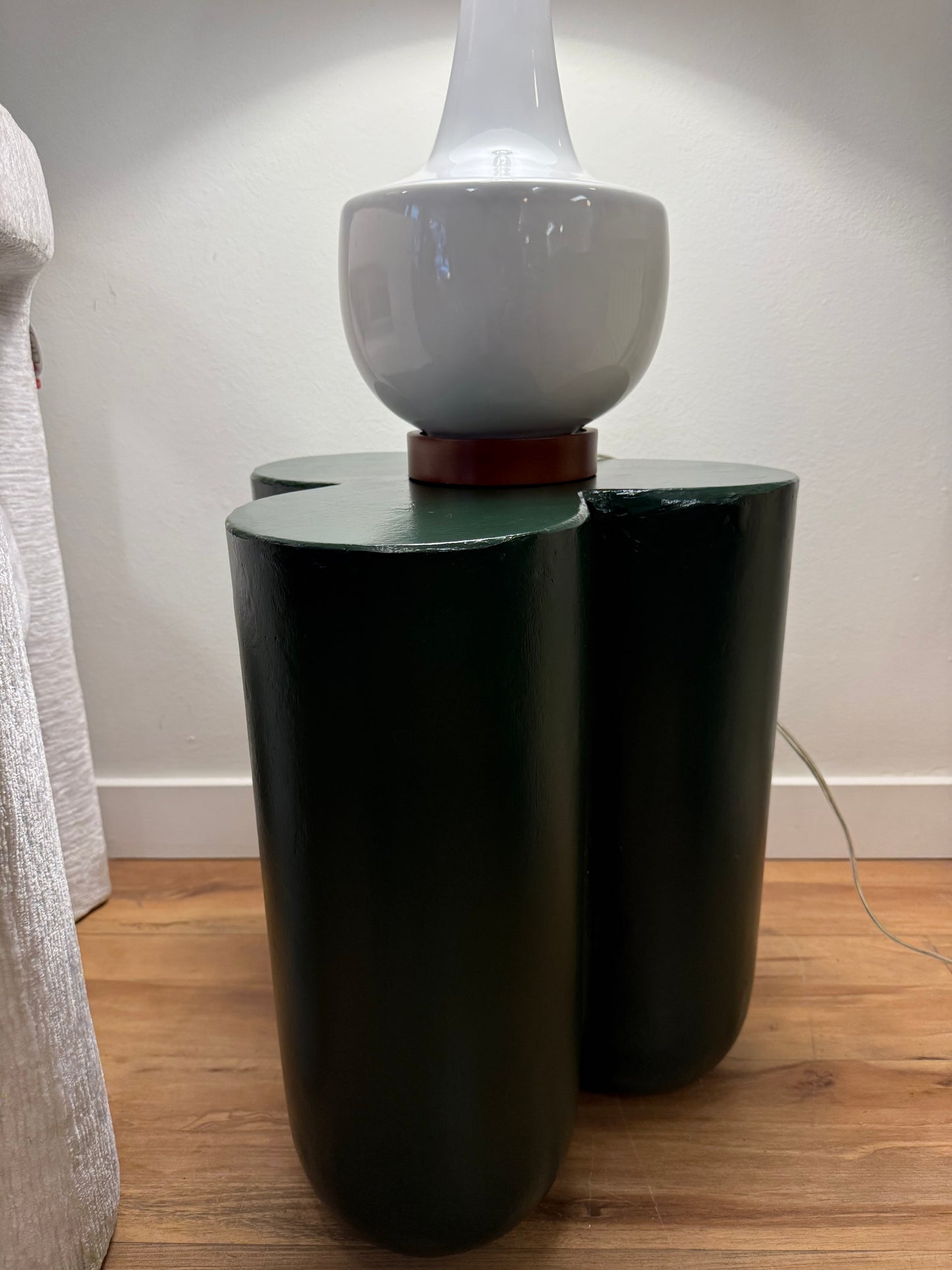 Organic Treble Leaf Concrete Side Table