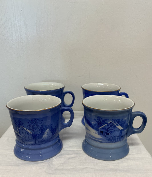 Currier and Ives “Homestead” Mugs