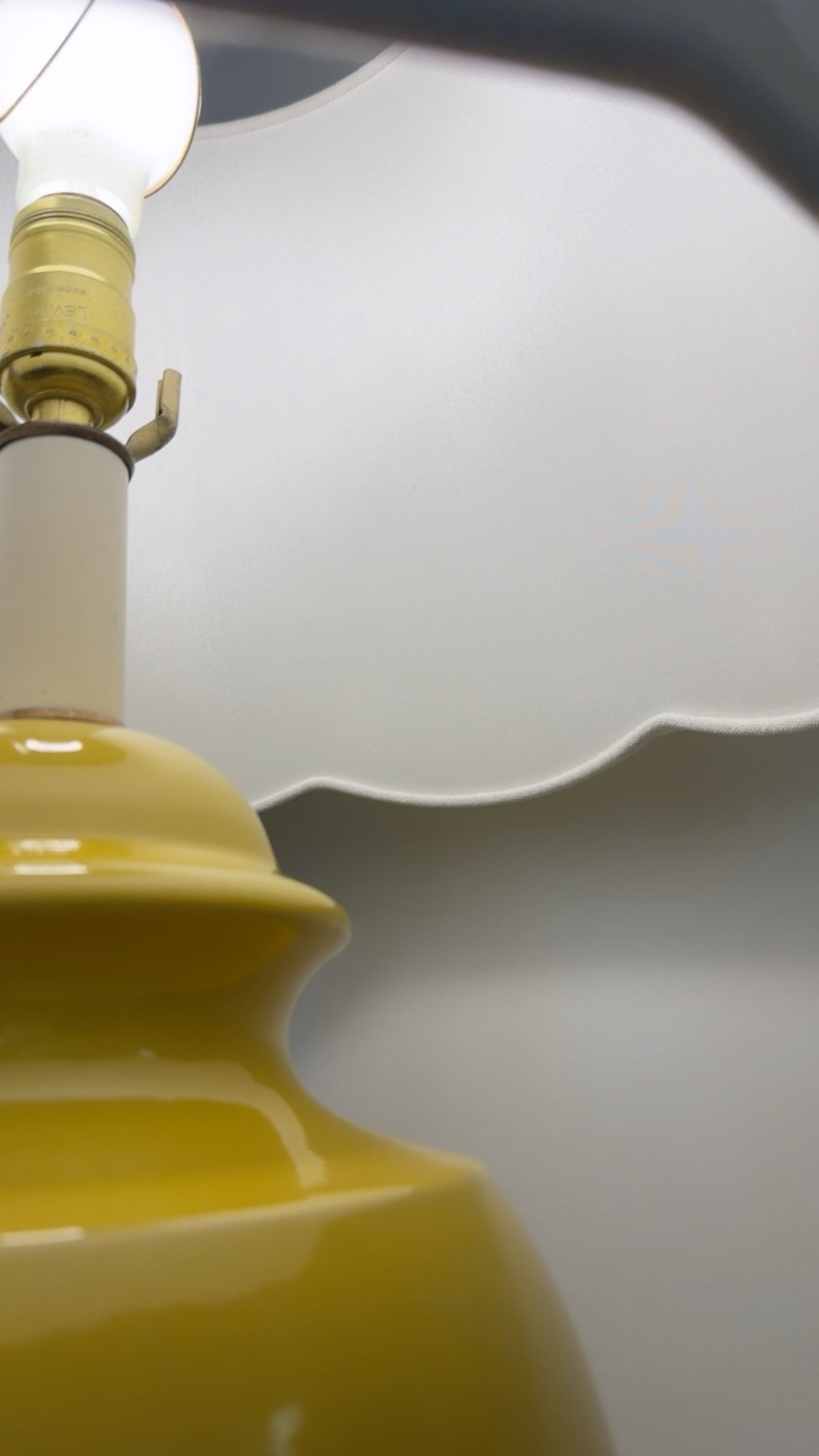 60s Ceramic Yellow Table Lamp