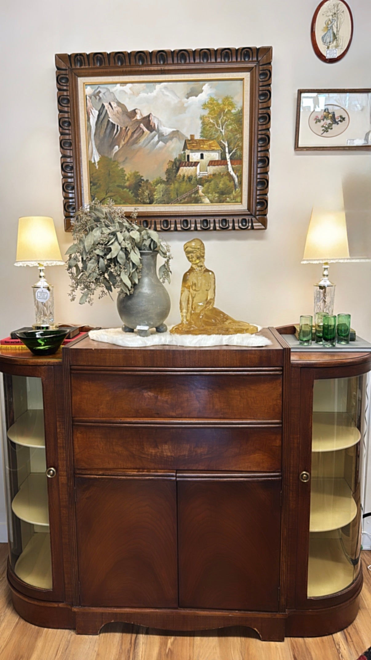 Jasper Cabinets Walnut Curio Cabinet